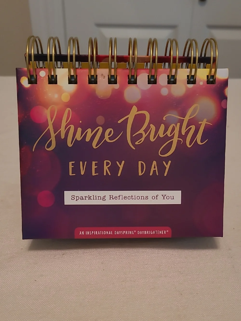 Shine Bright Every Day Desk Calendar - Gold & Purple